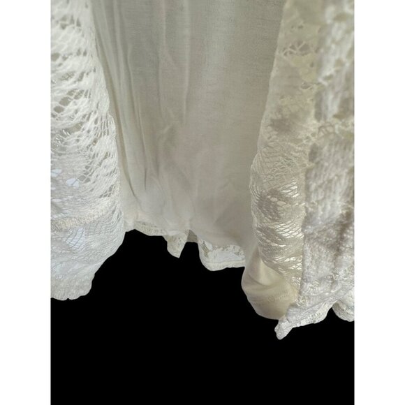 Free People Hearts Delight Lace Overlay Mock Turtleneck Long Sleeve Dress Size S - Picture 5 of 10